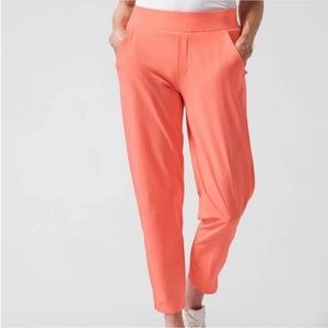 Athleta Brooklyn Ankle Pant in a coral color!